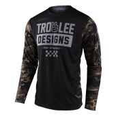 Troy Lee Designs Scout GP Motocross-Shirt Peace & Wheelies Camo Grün