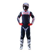 Troy Lee Designs Se Pro Fractura Navy/Rot Motocross-Kombi