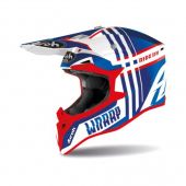 Airoh Jugend Motocross-Helm Wraap Broken Blau print